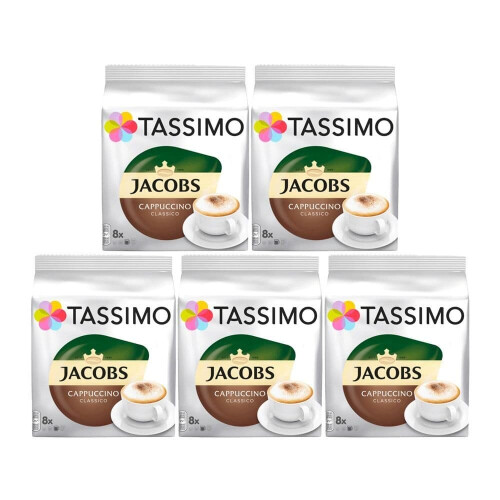 Tassimo Tassimo T Discs Jacobs Cappuccino (Case of 5, 40 Drinks)