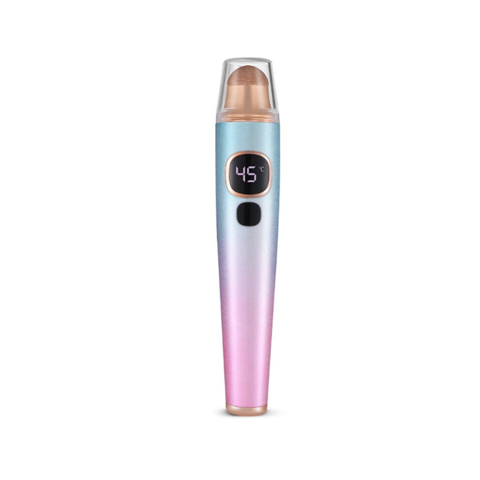 Dark M28 Bianstone Eye Massager Hot Compress Vibrating Acupuncture Massage Pen For Diminishing Fine Lines And Circles