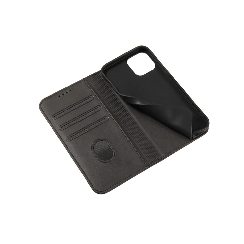 F02 Magnetic Clamshell Mobile Phone Holster Anti-Drop Mobile Phone Protective Case With Card Slot For Apple Iphone13 Pro Black 774048909419