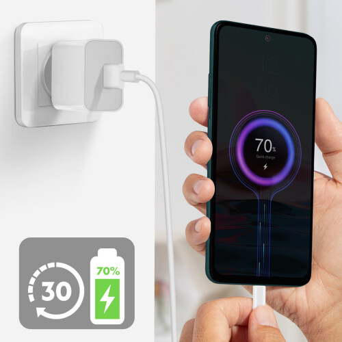 Xiaomi Xiaomi MDY-10-EF 18W USB-Ladegerät mit USB / USB-C Kabel - Weiß 2
