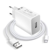 Xiaomi MDY-10-EF 18W USB-Ladegerät mit USB / USB-C Kabel - Weiß