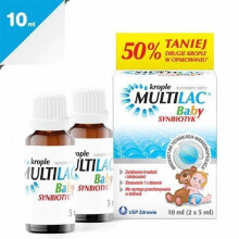 Multilac Baby, krople dla dzieci od 2 miesiaca, 2 x 5ml