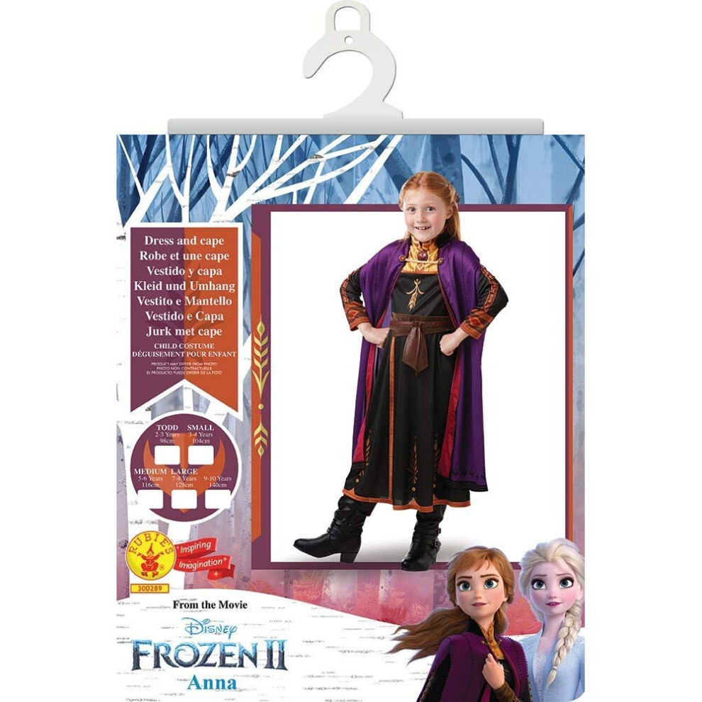 Frozen 2 Anna Dress Up Costume   Small