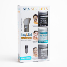 Spa Secrets Clay & Gel Face Mask 15 Min Facial 3 Pack Facial Skin Care