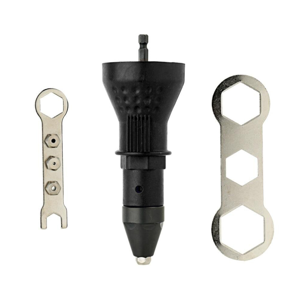 (Black) Rivet Nut Riveting Tool For Electric Drill Rivet Gun 3503952946855