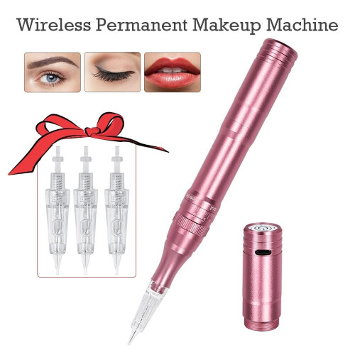 (Pink 2 battery) Wireless Permanent Makeup Machine 2