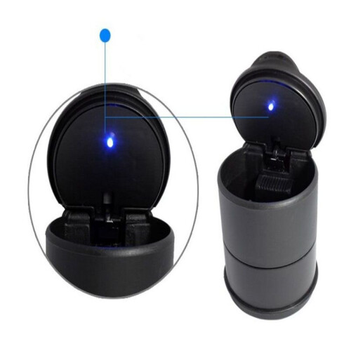 Car Ashtray Auto Travel Cigarette Ash Holder Cup with Blue LED Light Indicator 2