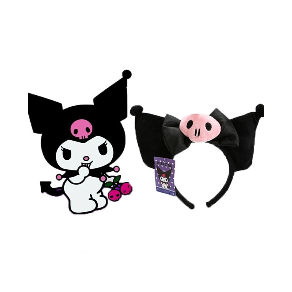 Cute Kuromi Ear Headband Plush Hairband Party Girls Kawaii Costume Cosplay Gift