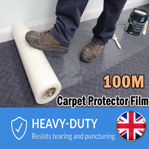 60CM*100M Carpet Protection Protector Floor Film Self Adhesive Roll 1