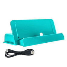 (Blue) For Nintendo Switch Lite Console Fast Charger Type C Charging Dock Station Stand