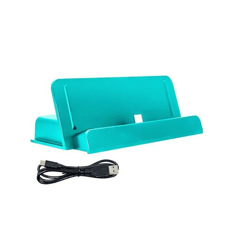 (Blue) For Nintendo Switch Lite Console Fast Charger Type C Charging Dock Station Stand Blue