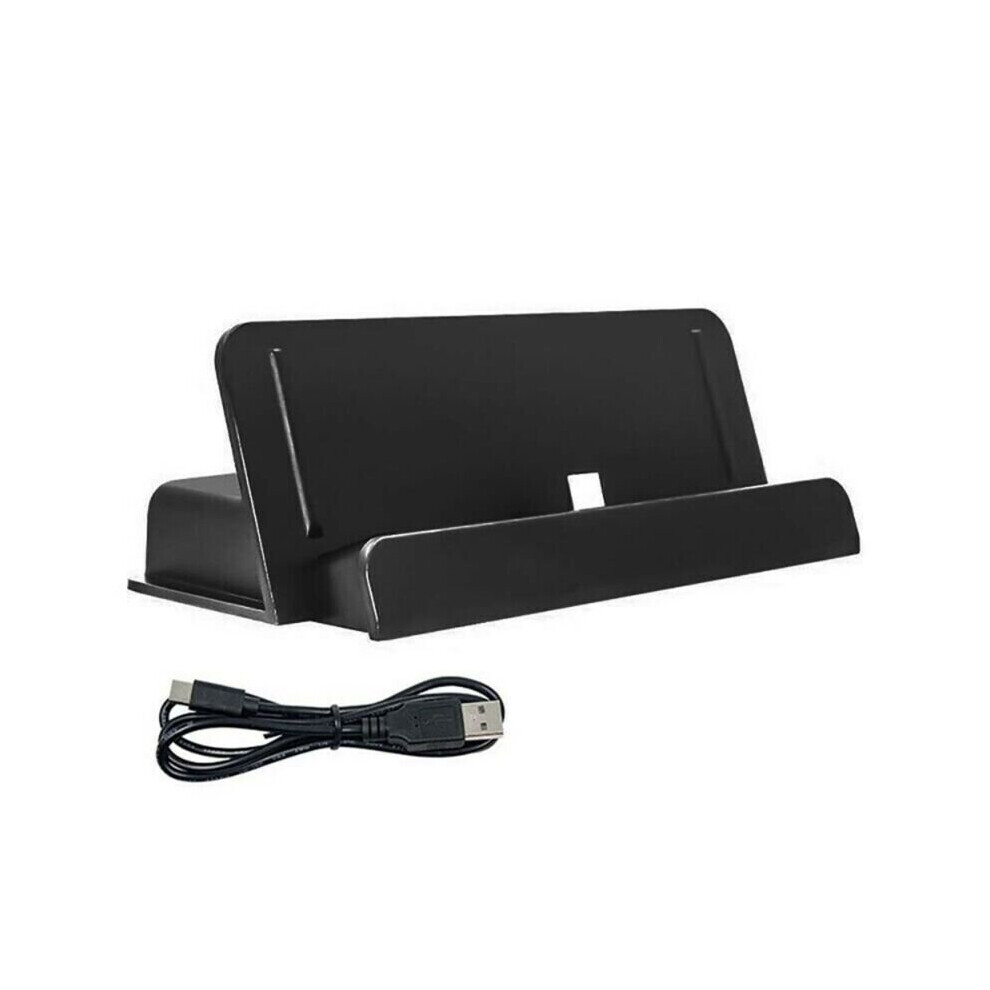 (Black) For Nintendo Switch Lite Console Fast Charger Type C Charging Dock Station Stand Black 707814001345