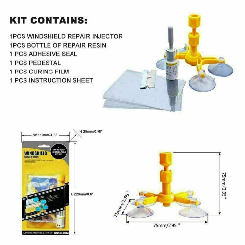 Car Windscreen Repair Kit Crack Chip Windshield Glass Window Screen 2