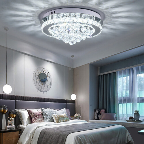 Living And Home Crystal LED Ceiling Light Chandelier Lamp 2