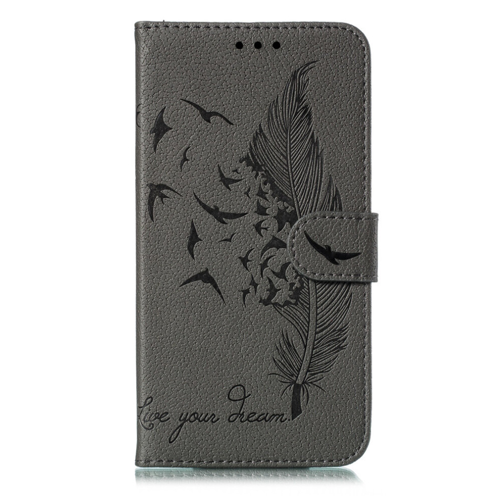 Retro Feather For Xiaomi Redmi 9A Flip Pu Leather Case 774048656658