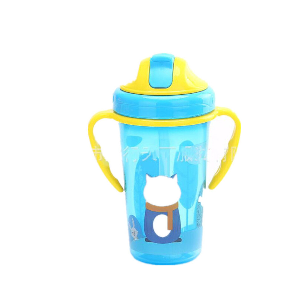 Straw cup with handle, baby learn to drink cup, baby sippy water bottle
