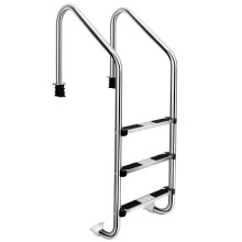 3-Step Stainless Pool Ladder w/ Non-slip Footstep Heavy Duty for Pools