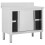 VidaXL vidaXL Work Table with Sliding Doors 100cm Working Storage Cabinet Kitchen 4