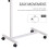 Homcom HOMCOM C-Shaped Mobile End Table Nightstand with Casters Brake Walnut 12