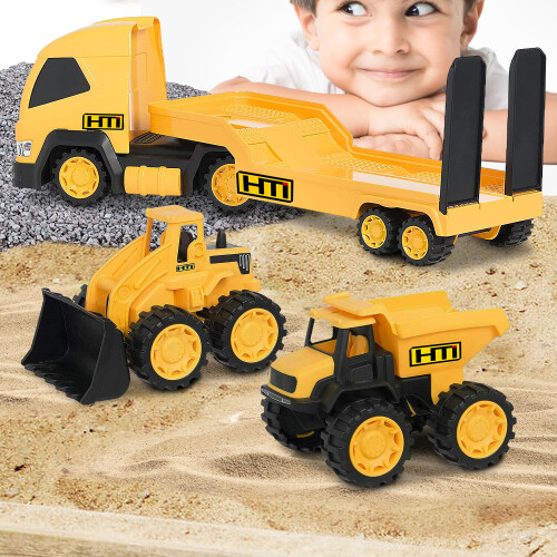 HTI Mega Transport Toy Truck Construction Machine JCB Loader Lorry Dump Dirt Digger 2