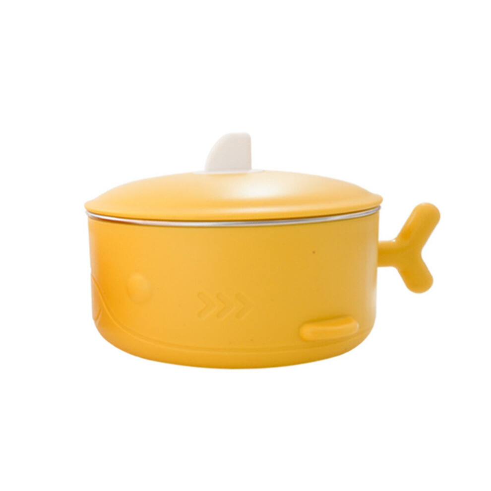 Cute Suction Cup Bowl Plastic Tableware Sealed Stainless Steel Baby Bowl Creative Tableware Cartoon Baby Bowl