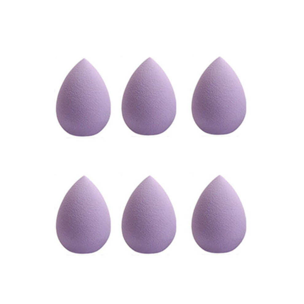 Purple 3Set 6Pcs/Set Mini Trumpet Beauty Egg Makeup Cotton Super Soft Non-Sticky Powder Eye Shadow Makeup Egg