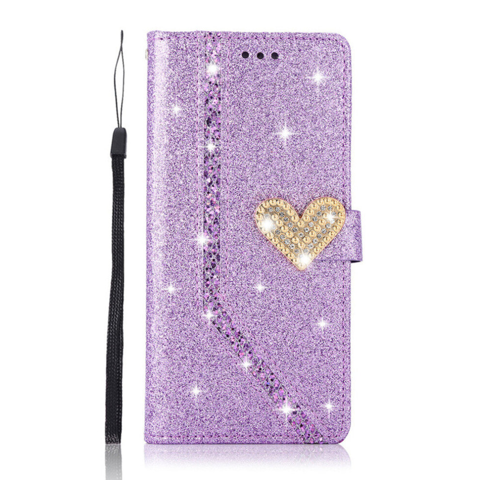Shiny Bling Glitter Case For Samsung Galaxy Note 9 Pu Leather Wallet Flip Phone Cover Capa 774048656917