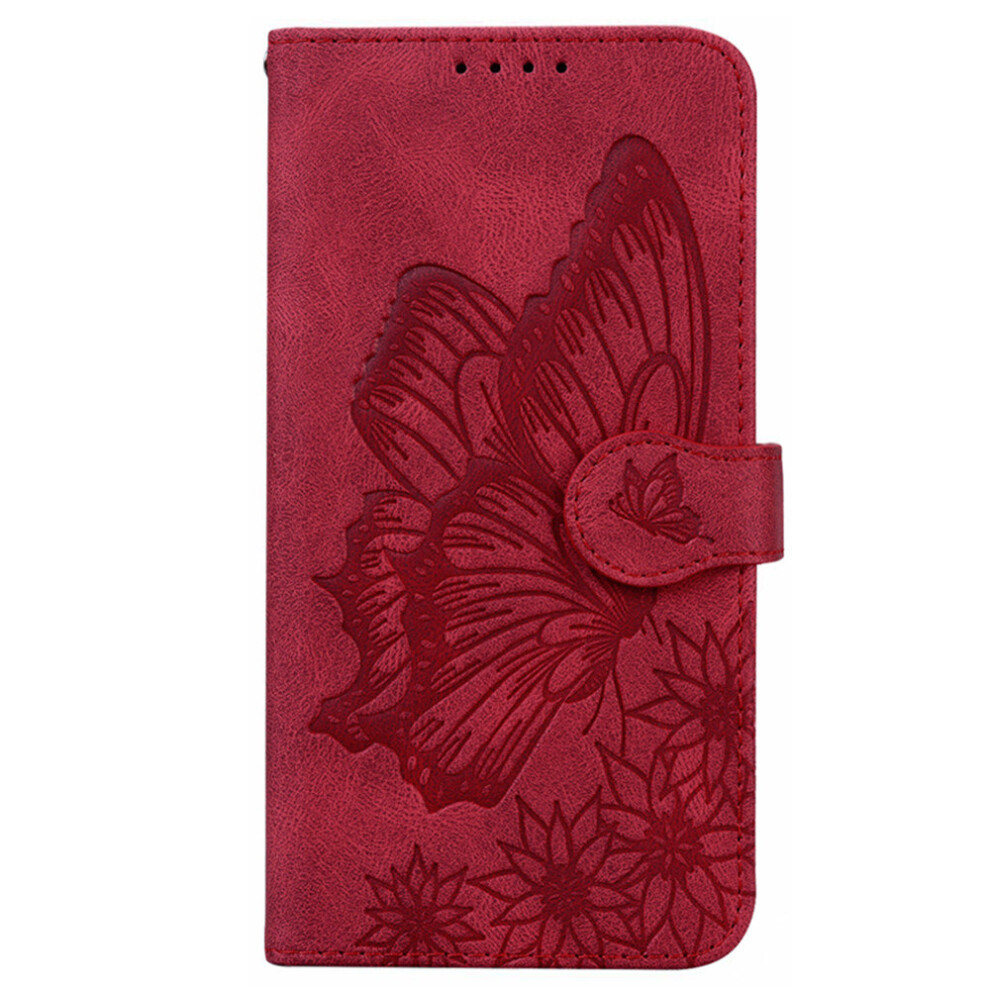 Pu Leather Wallet Case For Iphone 12 Mini Vintage Embossed Butterfly Flip Cover Phone Funda 774048656924