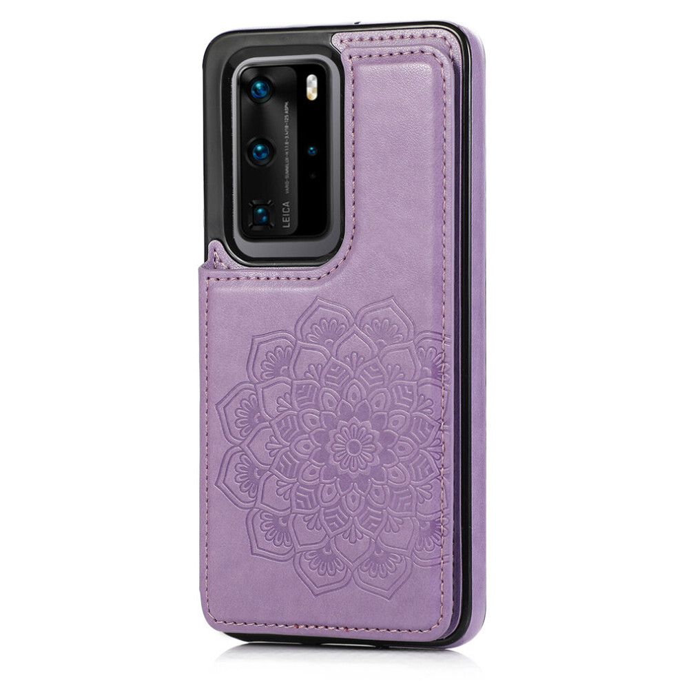 Magnetic Pu Leather Case For Huawei P40 Pro Plus Card Holder Etui Mandala Embossing Coque Wallet Phone Cover 774048654531