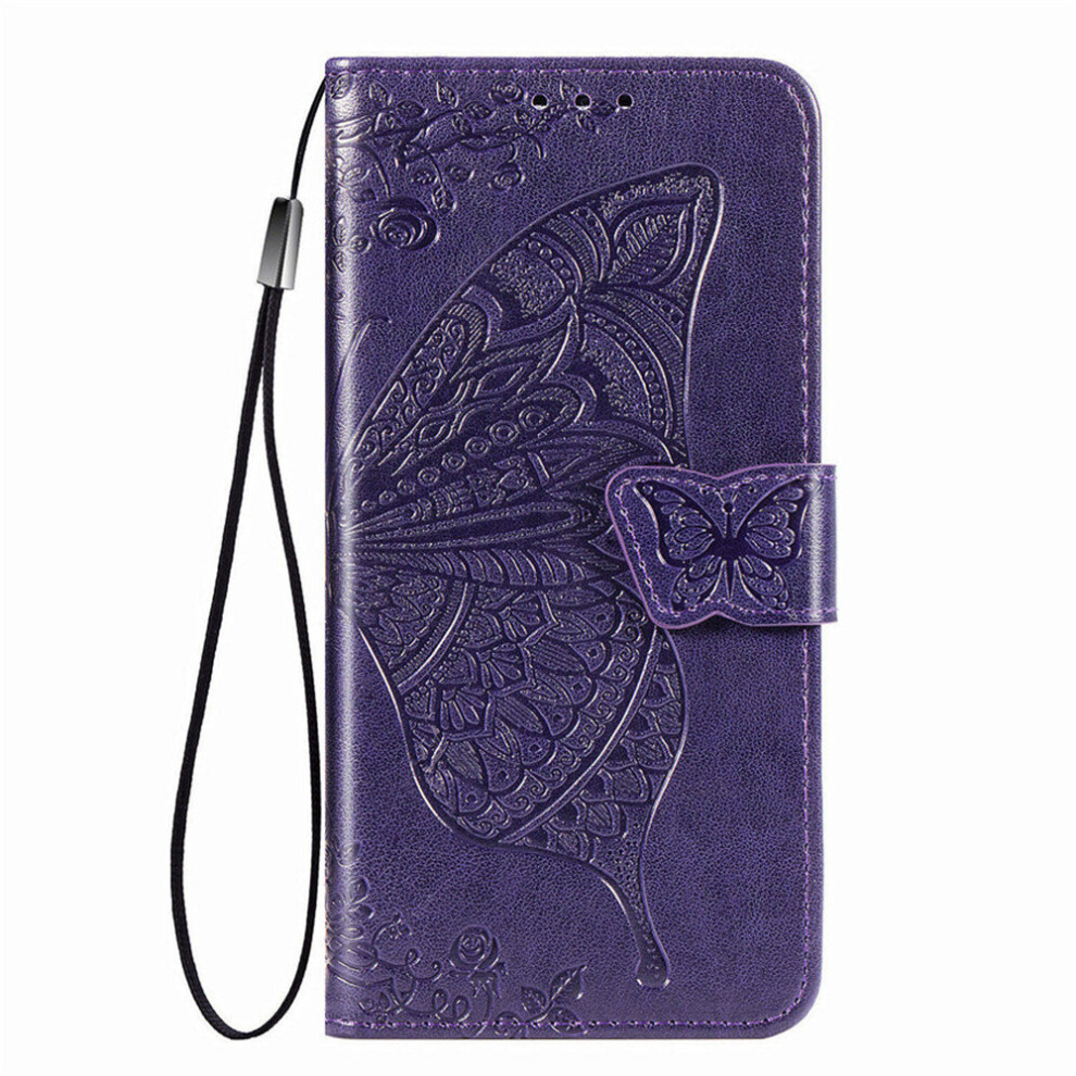 Butterfly Embossing Flip Pu Leather Wallet Case For Huawei Honor 8C Phone Back Cover 774048661973