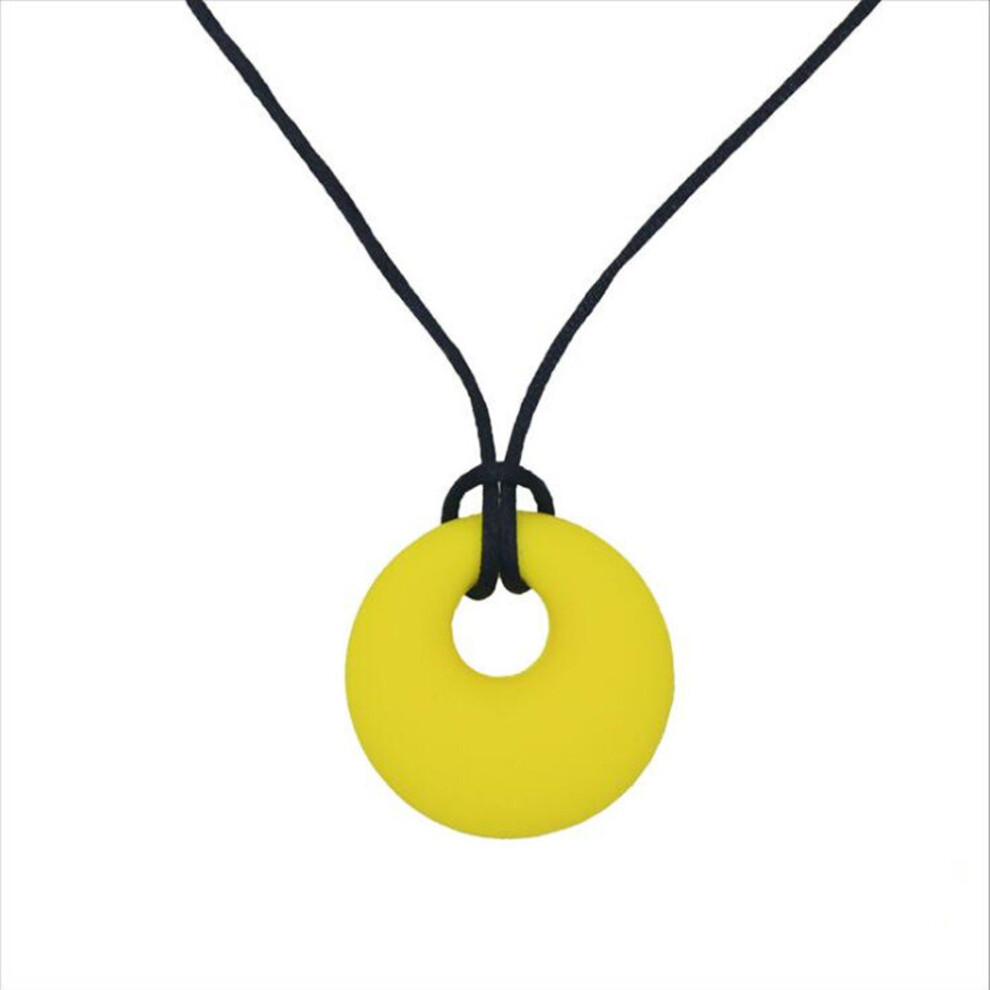 Bite Happy Teether Silicone Necklace Small Round Pendant Mother Wearing Baby Molar Bite