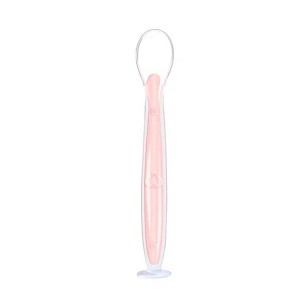 Baby Feeding Supplementary Food Sucker Silicone Spoon Boxed Meal And Soup Spoon Maternal And Child Supplies Pink