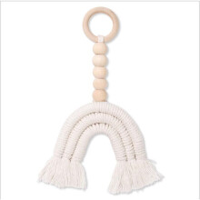 Wooden beads garland tassel ornaments country style baby room decoration