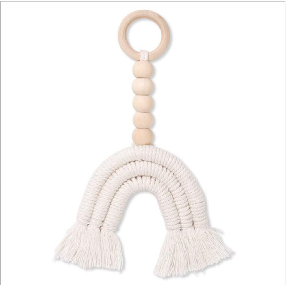 Wooden beads garland tassel ornaments country style baby room decoration