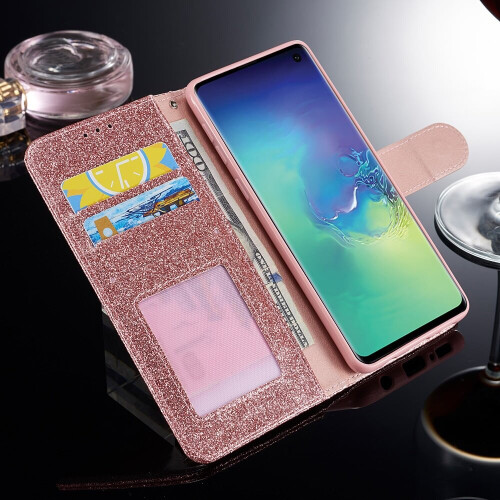 Glitter Bling Flip Case For iPhone 11 Pro PU Leather Book Wallet Case 1