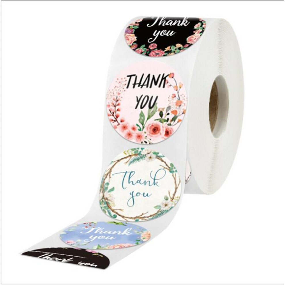 Flowers Sealing Stickers Wedding Party Christmas Thank You Envelopes Gifts Decoration Decal Packing Baked Stationary