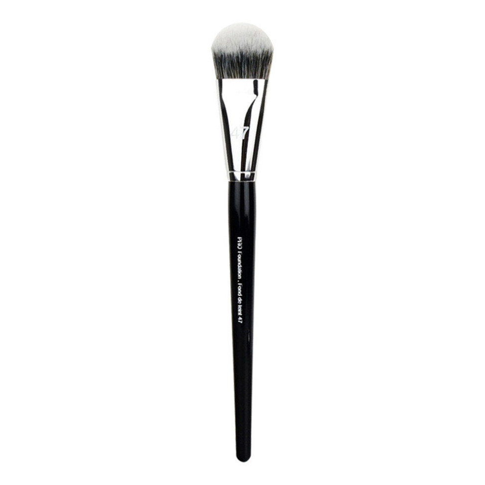 2Pcs Makeup Brush with Lid, Foundation Brush Fiber Hair