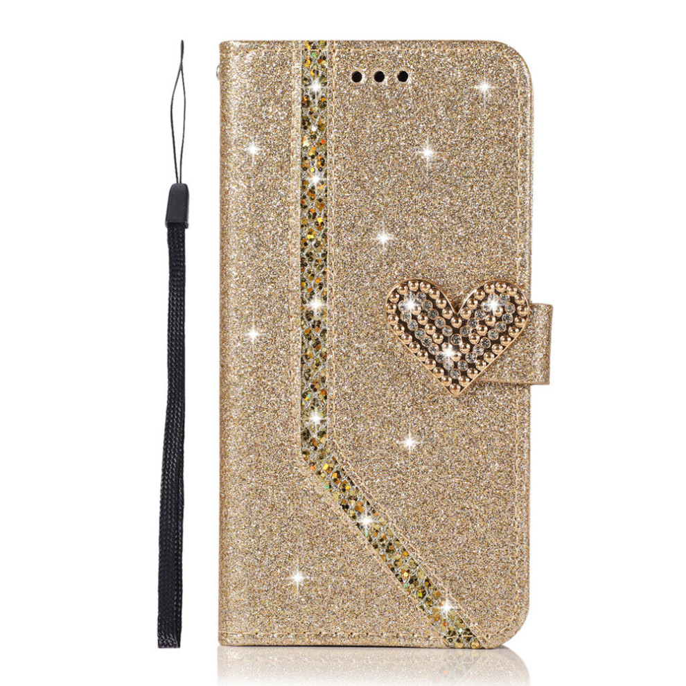 Bling Glitter Phone Case For Iphone 12 Flip Pu Leather Wallet Mobile Cover Capa 774048672474