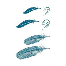 Hand Sticker Small Waterproof Henna Beauty Temporary Body Tattoo Sticker New 10.5*6cm Swan feathers Flash Tattoo
