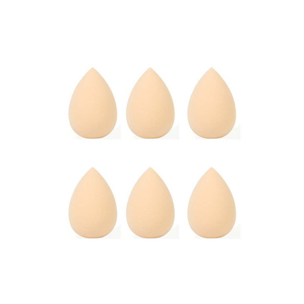 White 3Set 6Pcs/Set Mini Trumpet Beauty Egg Makeup Cotton Super Soft Non-Sticky Powder Eye Shadow Makeup Egg