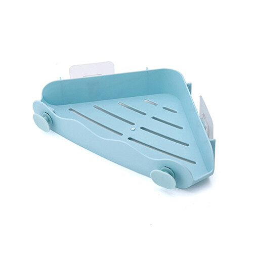 2Pcs Triangular corner drainage rack bathroom receptacle rack with hook Storage Holder bath Organizer 1