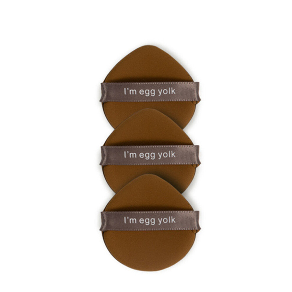 Brown 2Set 3Pcs/Set Air Cushion Puff Wet And Dry Round Non-Latex Air Double-Sided Makeup Sponge