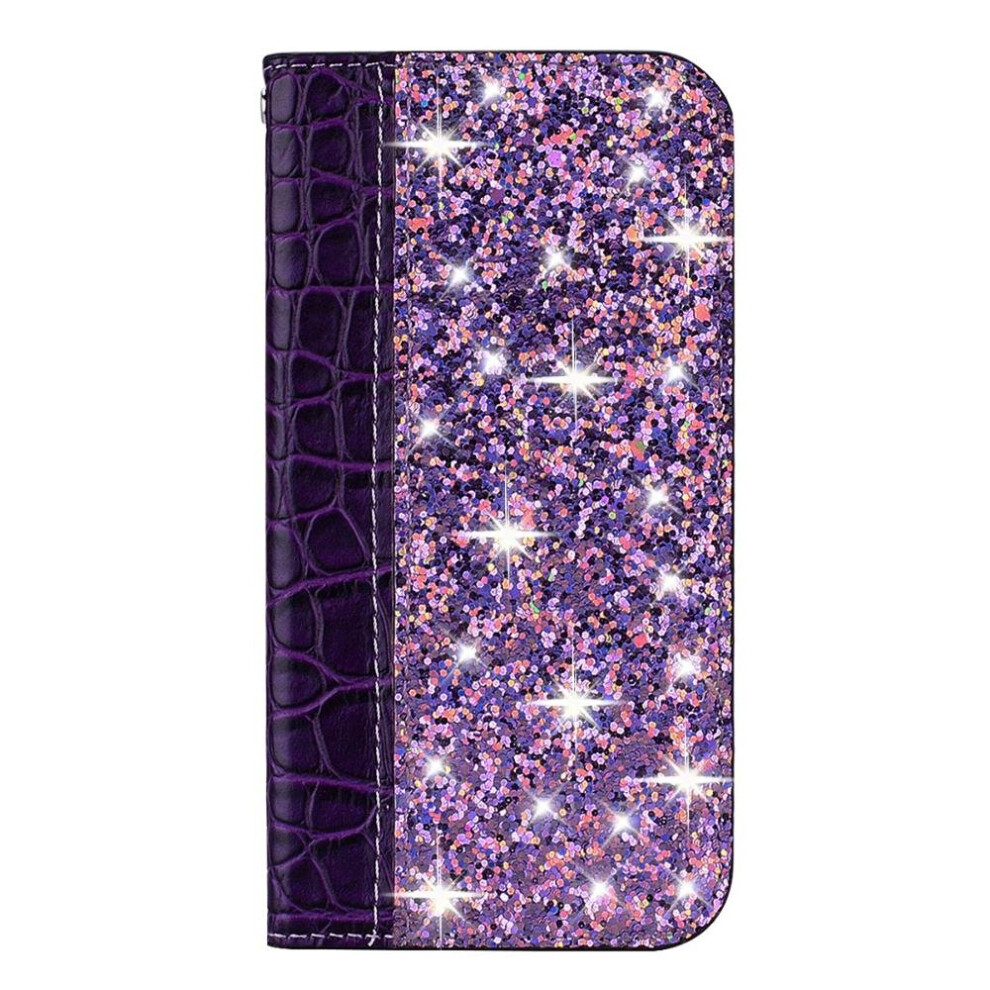 Luxury Glitter Bling Case For Iphone X Pu Leather Flip Book Case Stand Cover Coque 774048672214