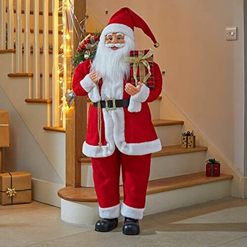 Deluxe Santa Clause 110cm figure Christmas Decoration ornament