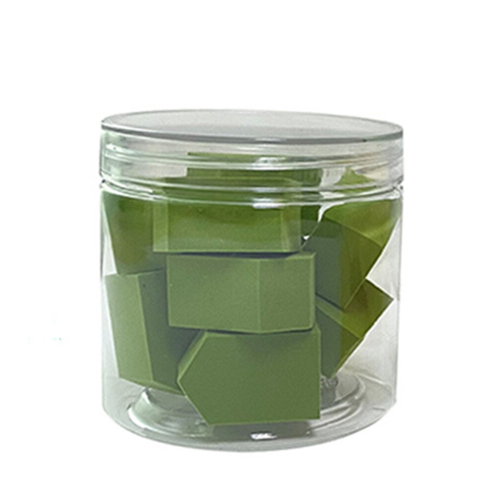 Green 3Set 10Pcs/Set Small House Jelly Puff Wet And Dry House-Shaped Pentagonal Sponge Makeup Beauty Egg