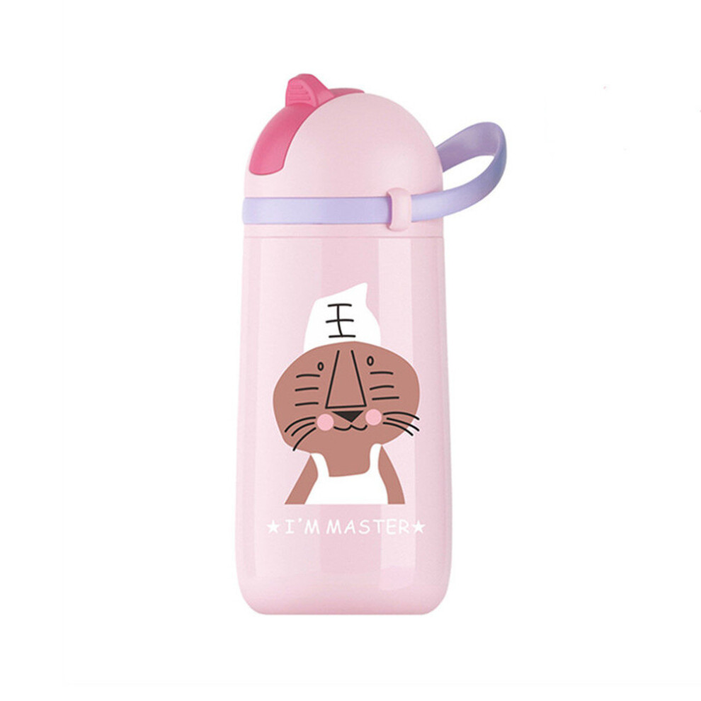 360ml Kids Thermos Mug With Straw Double Stainless Steel Cartoon Vacuum Flasks Cute Thermal Water Bottle Tumbler Thermocup