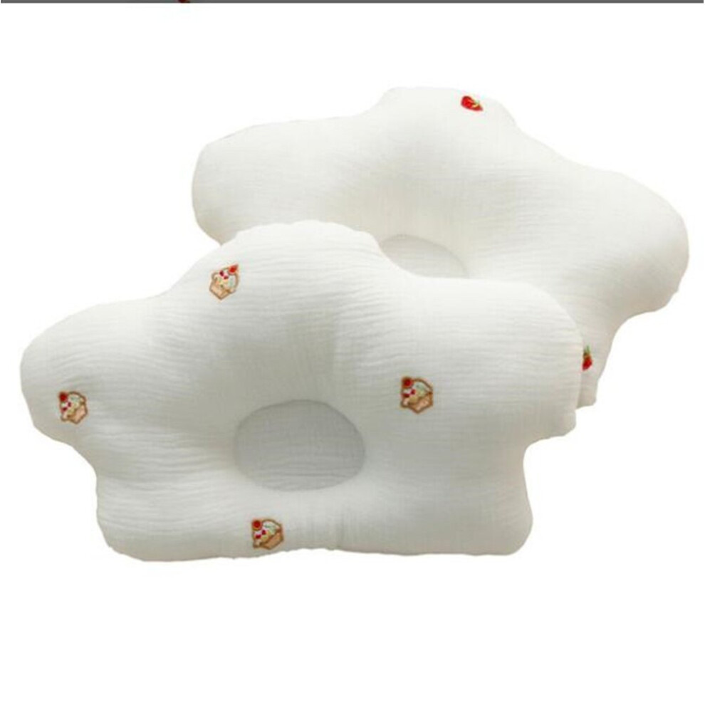 Newborn cotton gauze anti-deflection correction pillow for newborn babies 0-2 years old