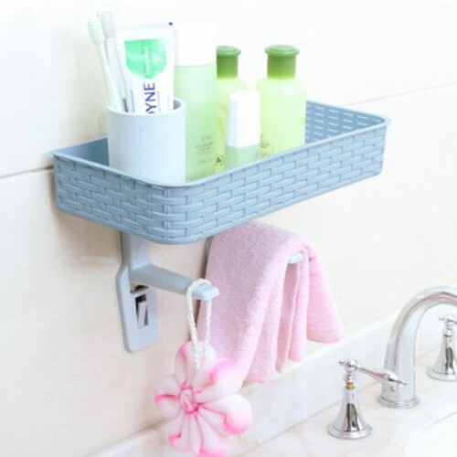 Multi function Toilet lid bathroom rack, traceless hook rack 35*16*25cm 2
