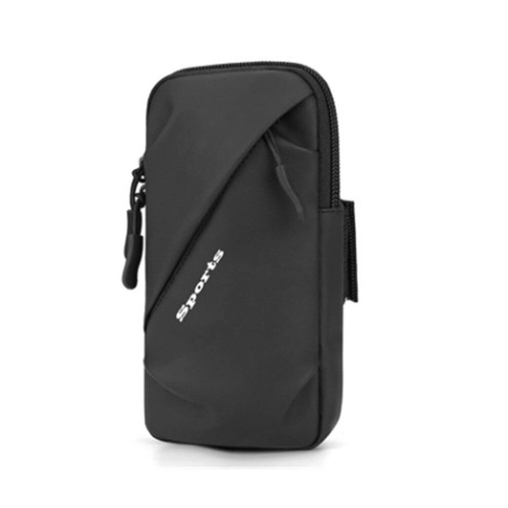 Sports Running Mobile Phone Arm Bag Fitness Wrist Bag Breathable Pu Arm Band Outdoor Riding Arm Sleeve Mobile Phone Bag Black 774048645232