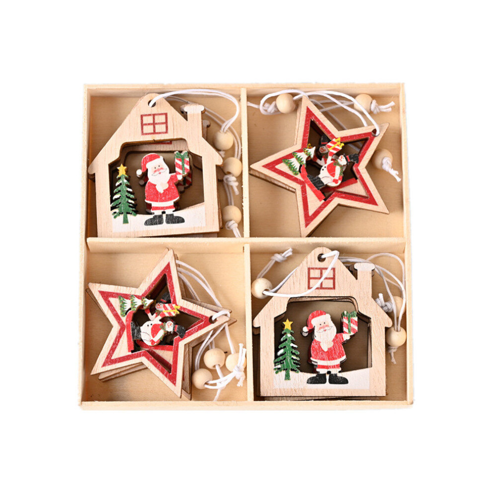 2 Sets Christmas decorations Christmas wooden printing pendant-image-OPC-P8GF9MB-NEW